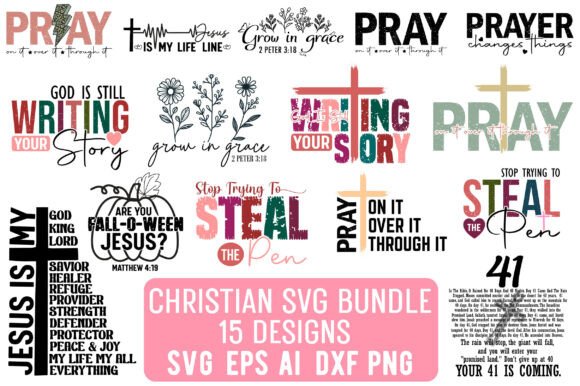 Christian SVG Bundle for T-Shirt Designs & Graphics