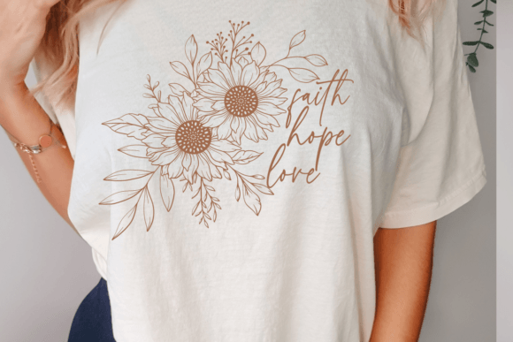 Faith Hope Love SVG: Christian Graphics for T-Shirt Designs