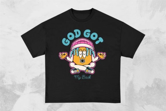 God Got My Back Christian Graffiti Graphics for T-Shirt Designs