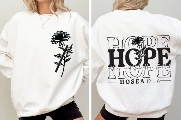 Hope SVG Christian Quote PNG for T-Shirt Designs & Graphics
