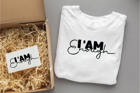 I Am Enough Christian Graphics for T-Shirt Designs