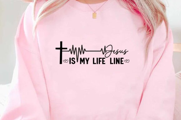 Jesus is My Life Heartbeat Graphics for T-Shirt Designs