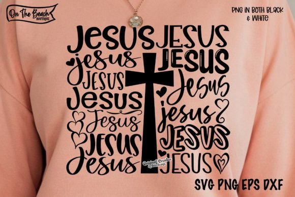 Jesus SVG Easter Cross: Graphics for T-Shirt Designs