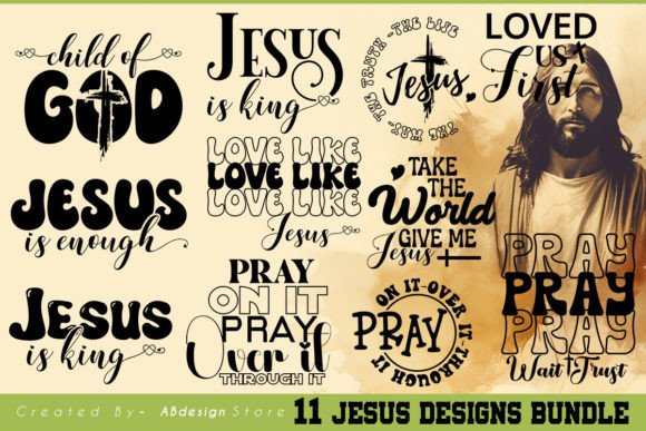 Retro Groovy Jesus Graphics for T-Shirt Designs